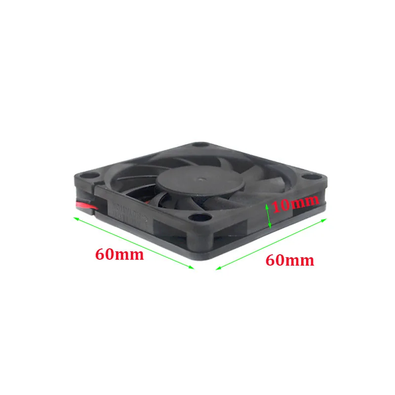 Kipas Pendingin DC Tanpa Sikat 6010 5V/12V/24V 60X60X10Mm Casing CPU PC Komputer Bantalan Lengan Kipas Pendingin 6Cm