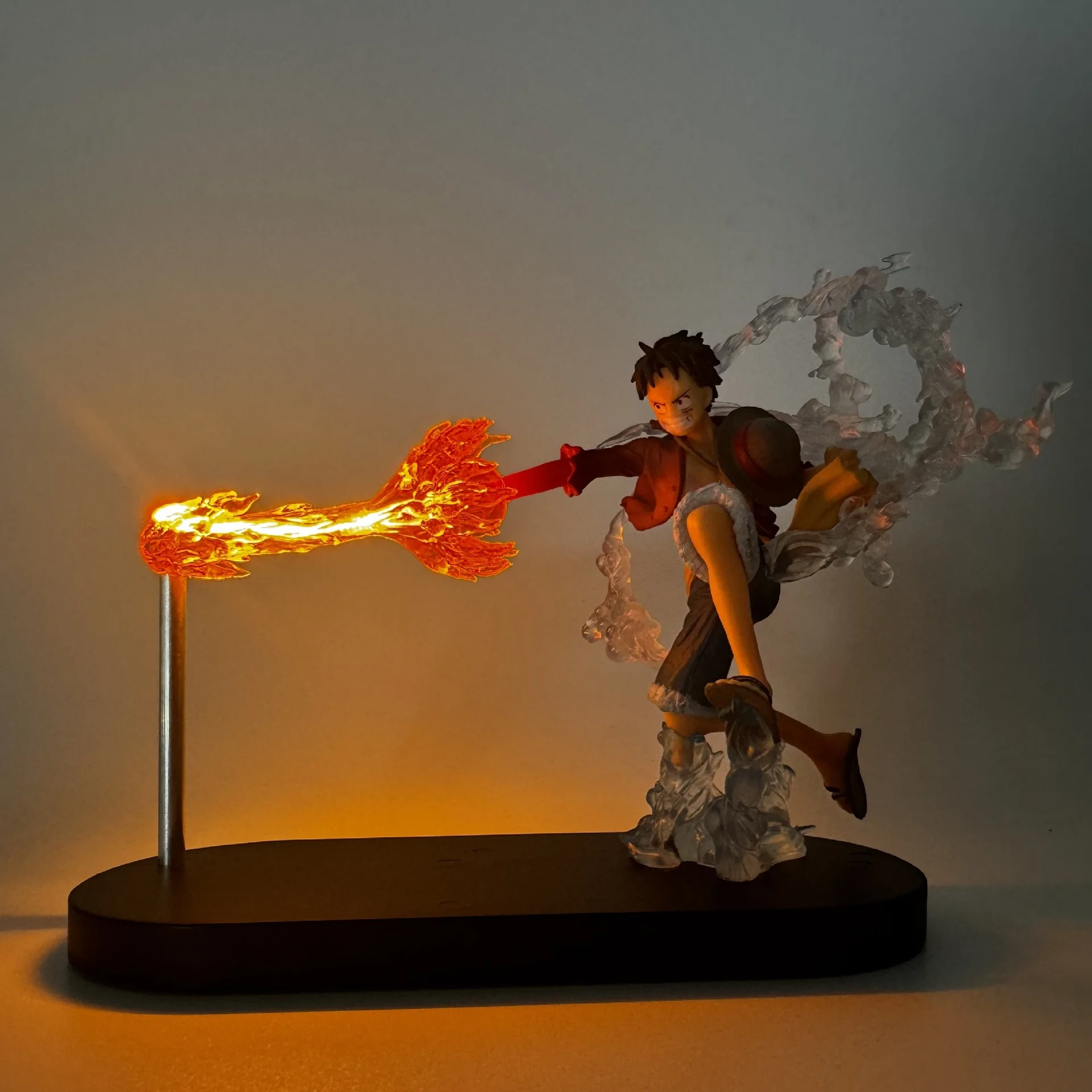 Fogo punho ace anime luz noturna uma peça luffy figura decoração para quarto estudo decoração iluminação ambiente menino crianças presente