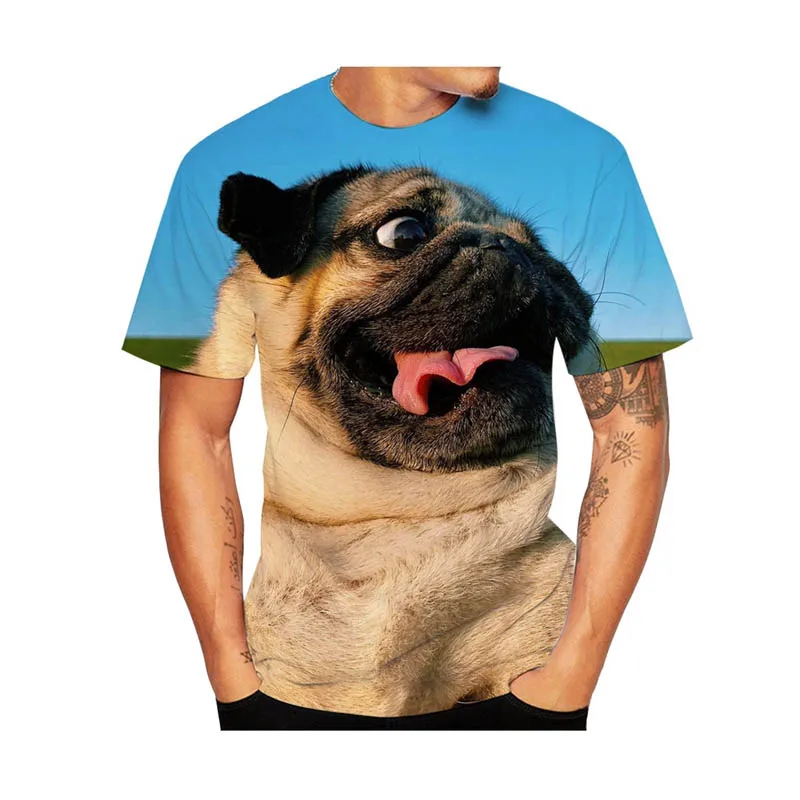 Funny Animal Dog 3D Printed T-Shirts Men Women Casual Fashion Streetwear Oversized Short Sleeve T Shirt Kids Tees Tops Clothing