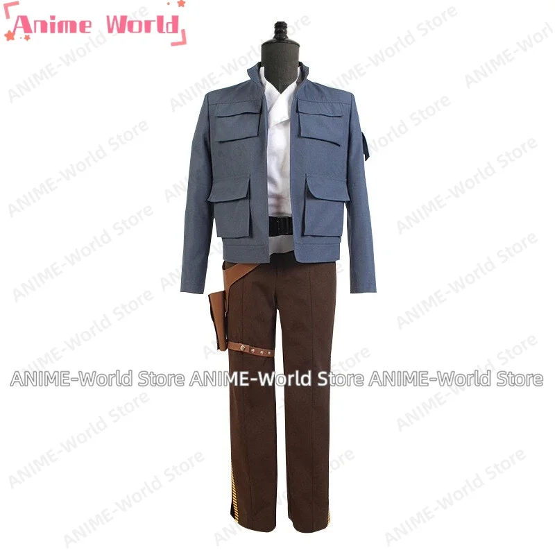 

《Cutome Made》Han Solo Cosplay Adult Jacket Uniform Halloween Costume Full Set Halloween