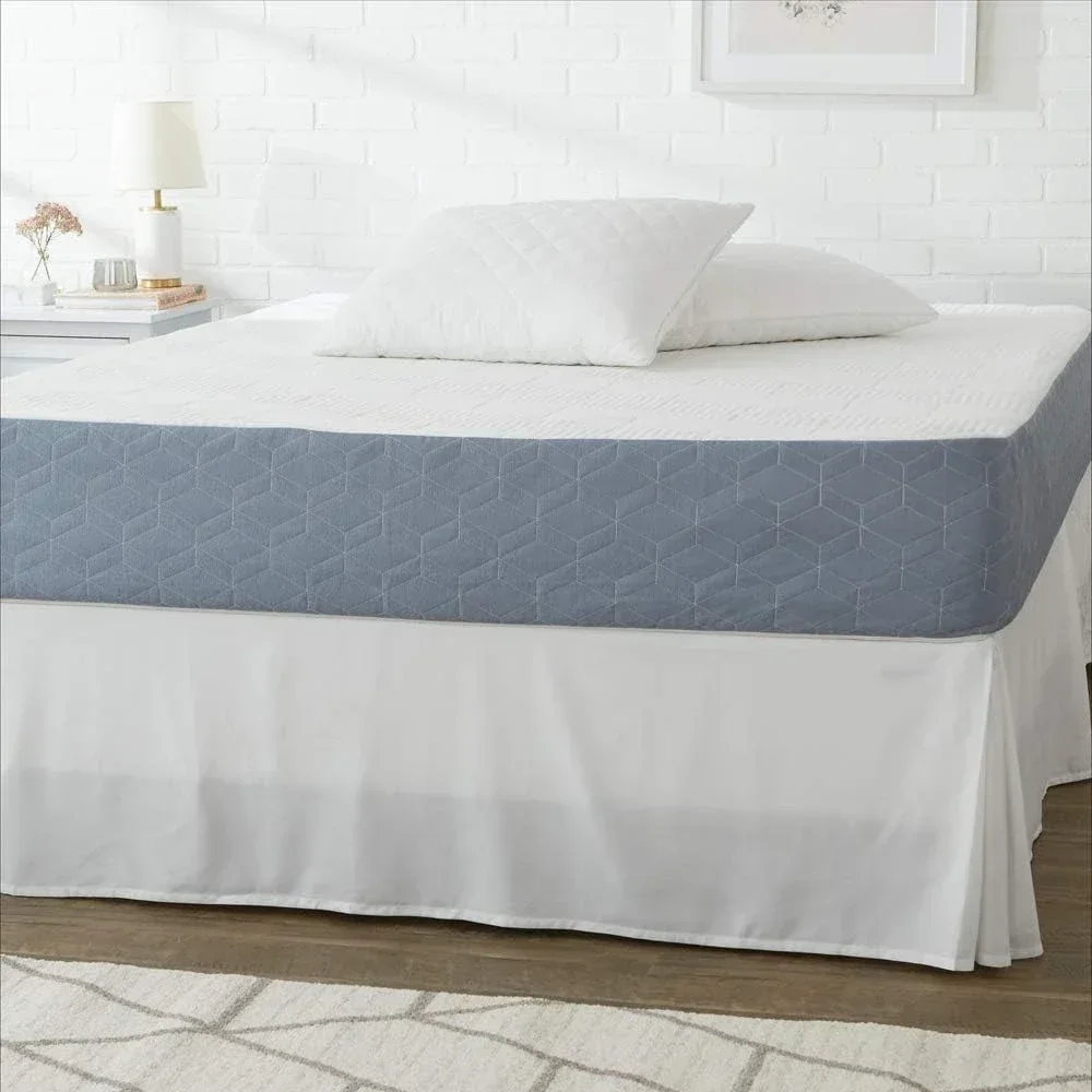 

10 Inch Mattresses Cooling Infused Gel Memory Foam Mattress, Medium-Firm, CertiPUR-US Certified, King Size, White/Gray