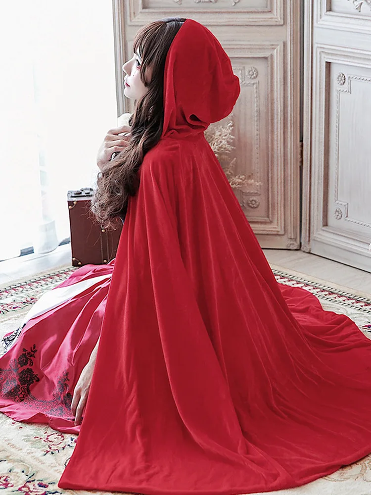 Fantasia de halloween para mulheres adultas, chapeuzinho vermelho, performance, bruxa, príncipes, saia, furador, dramatização, roupa de palco