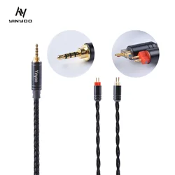 Yinyoo 16 Core Silver Plated Earphones Cable 2.5/3.5/4.4mm Balanced with MMCX/2PIN/QDC for KZ ZSTX EDX PRO ZSN KBEAR Headphone