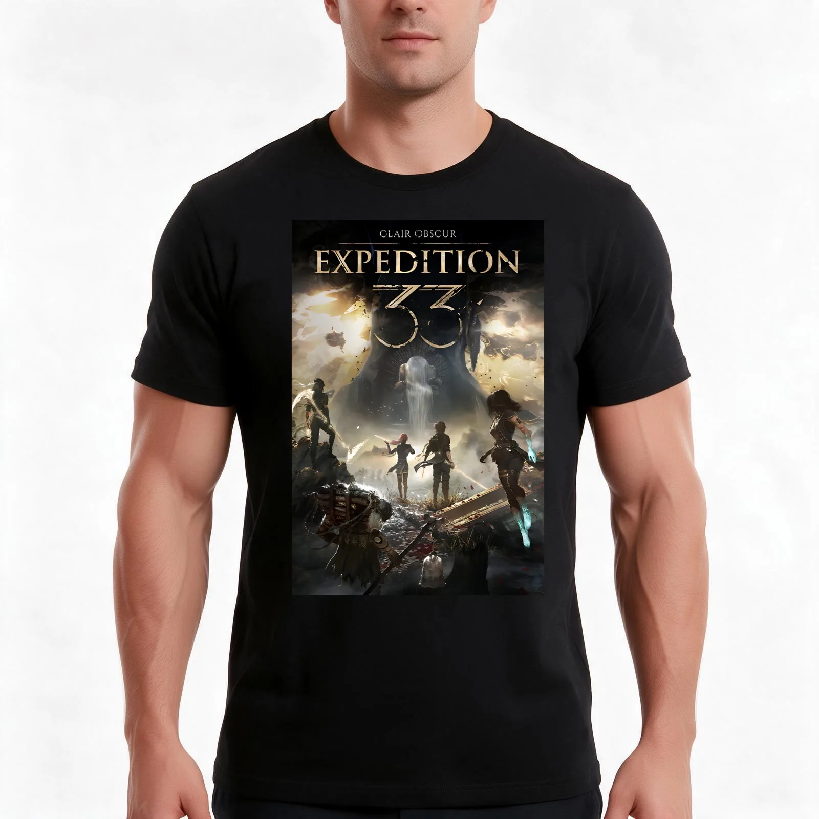 Clair Obscur - Expedition 33 - Poster T-Shirt, Summer Casual Cotton Tee, Oversized Streetwear Tops, Vintage Graphic Print
