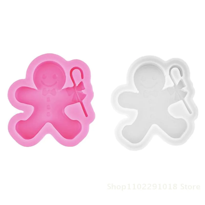 Christmas Cartoon Silicone Mold Gingerbread Man Chocolate Biscuit Mold