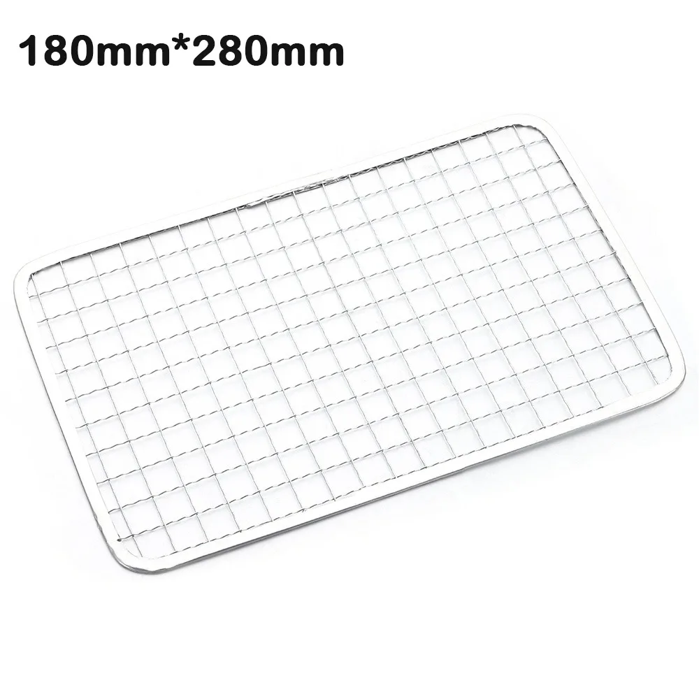 Portable Disposable Barbecue Net Lightweight Square Grill Racks Edge Binding Cooking Net Tool