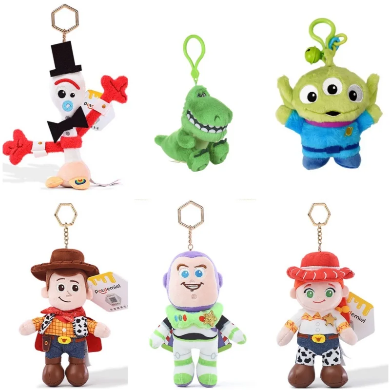 Genuin Toy Story Characters Plush Toy Anime Stuffed Animals Keychains Small Pendant Backpack Hangings Christmas Birthday Gift