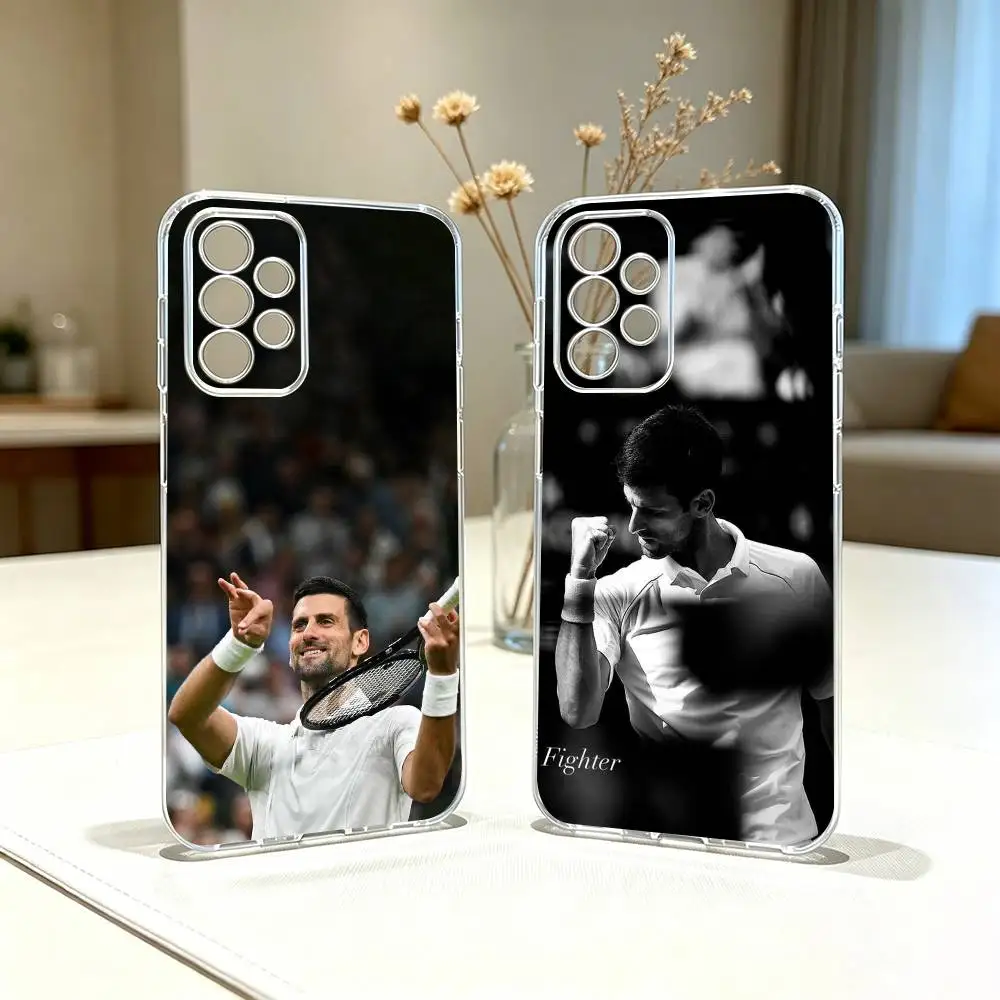 N-Novak Djokovic  Phone Case Transparent Silicone Soft For Samsung S25,S24,S21,S22,S23,S30,Ultra,S20,Plus,Fe