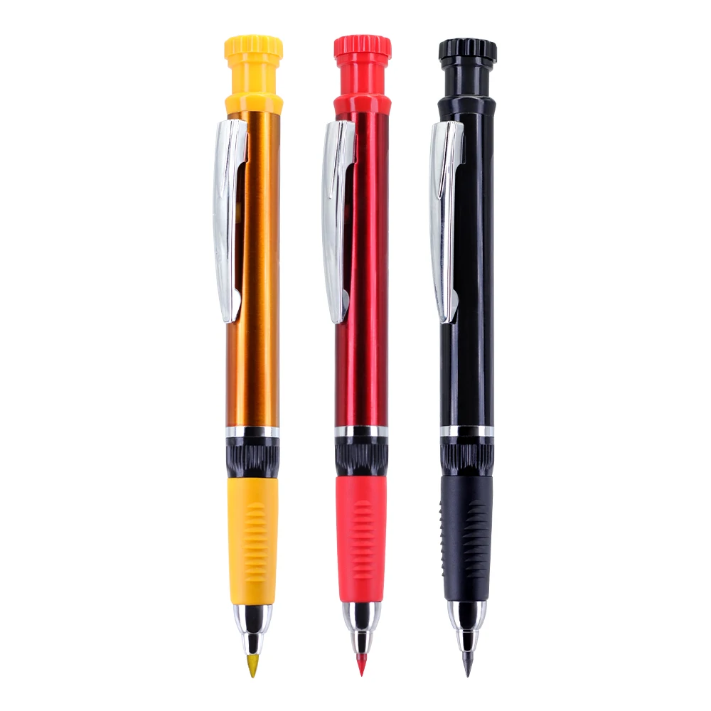 2,8 mm 2-in-1-Bleistift aus massivem Holz mit Mine und integriertem Spitzer, geeignet für Druckbleistifte mit tiefem Loch, Markierung – Detail 2