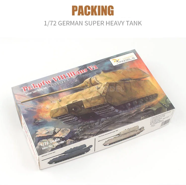 VESPID Model Assembly Tank Model Kit VS720001 maus german super heavy tank 1/72