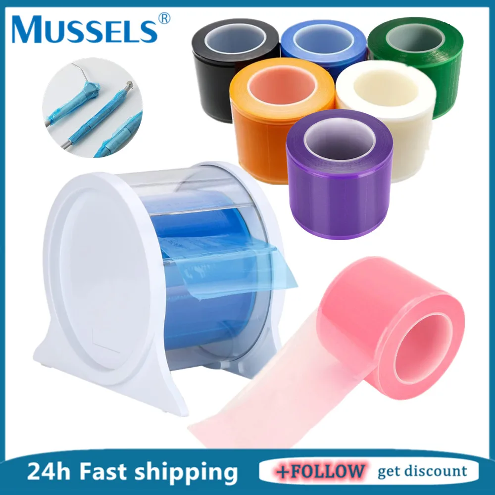 

Disposable Barrier Tape Film Tattoo Plastic Wrap Dental Protective Film Isolation Membrane Anti-fouling Adhesive Band Dispenser