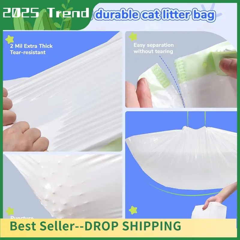 Litter Box Liners Compatible With Petx Scoopfree Self-Cleaning Box 20 Count Drawstring Cat Litter Waste Bags For Tray Durable