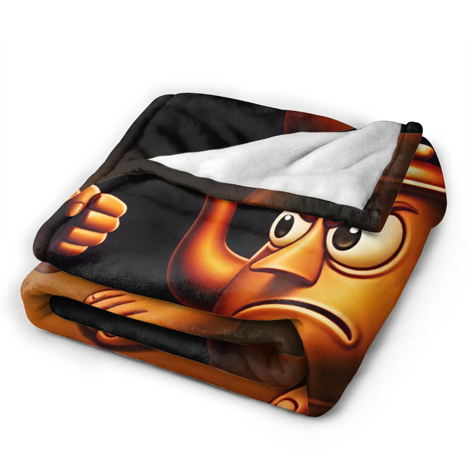 Tung Tung Sahur Angry Teapot Battle Funny Meme Warm Soft Blankets Travel Bedding Throws Bedroom Flannel Bedspread Sofa Bed Cover