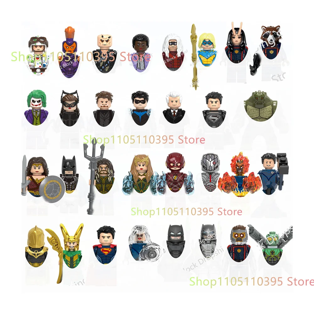 Blok Bangunan Kartun Anime Iron Man Pahlawan Super Mainan Figur Boneka Blok Rakitan Hadiah Natal Anak-anak