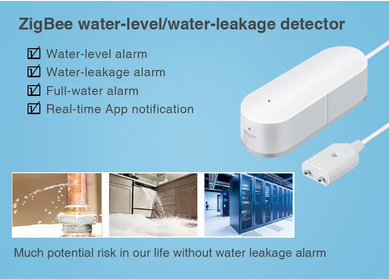 Ewelink Zigbee3.0 Water Sensor Alarm Water Leak Detector Flood Alert Overflow Security Alarm System Works With Zigbee Gateway