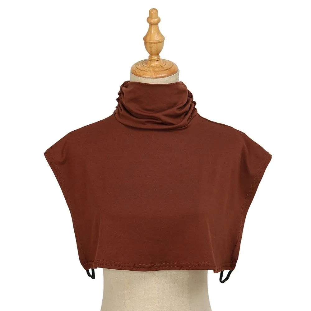 Comfortable Fit Solid Color False Collar Top Modal Fabric Ruched Fake Collars Soft Half Top Turtleneck Dickey for Women Men