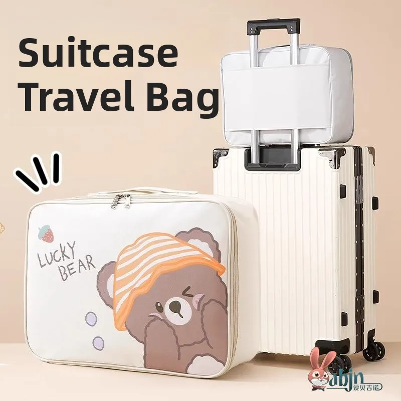 

Легкая дорожная сумка для женщин, чехол для чемодана, ручная сумка для коротких поездок, складная сумка для хранения из ткани Оксфорд с мультяшным принтом