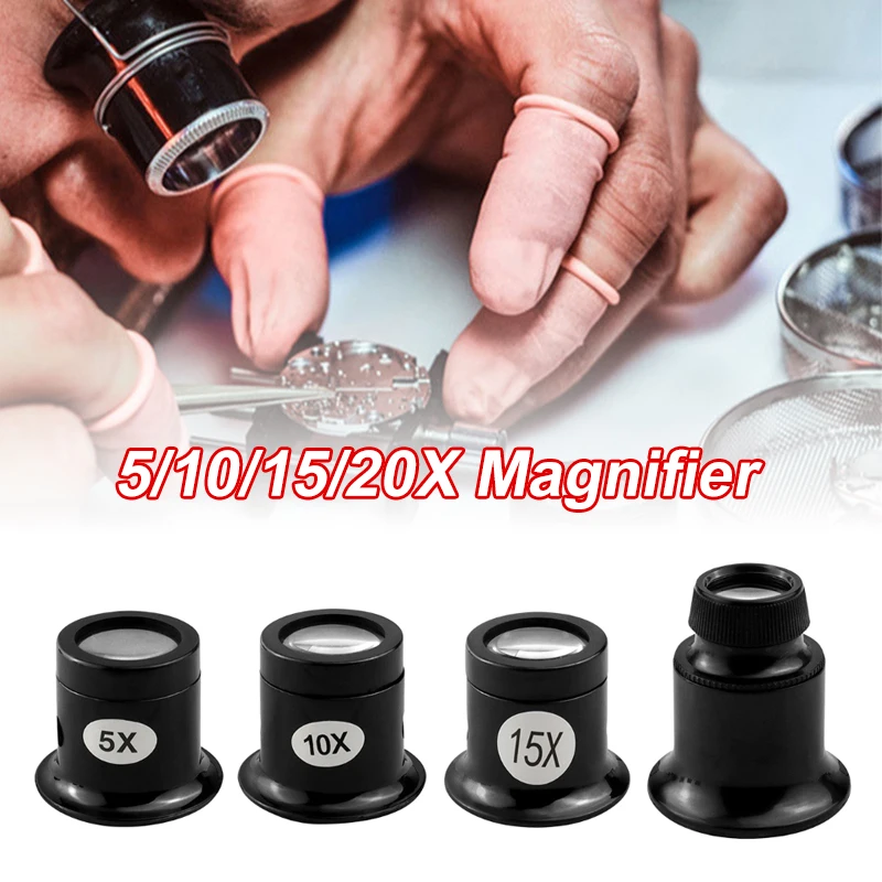 1pcs New 5/10/15/20X Magnifying Glass For Watch Jewelry Appraisal Repair Tool Magnifying Tools Watchmaker Service Tools