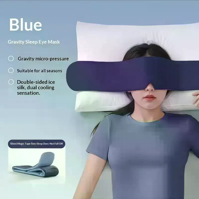 Double Sided Ultra Soft Weighted Sleep Eye Mask Breathable Light Block Rest Relax Aid