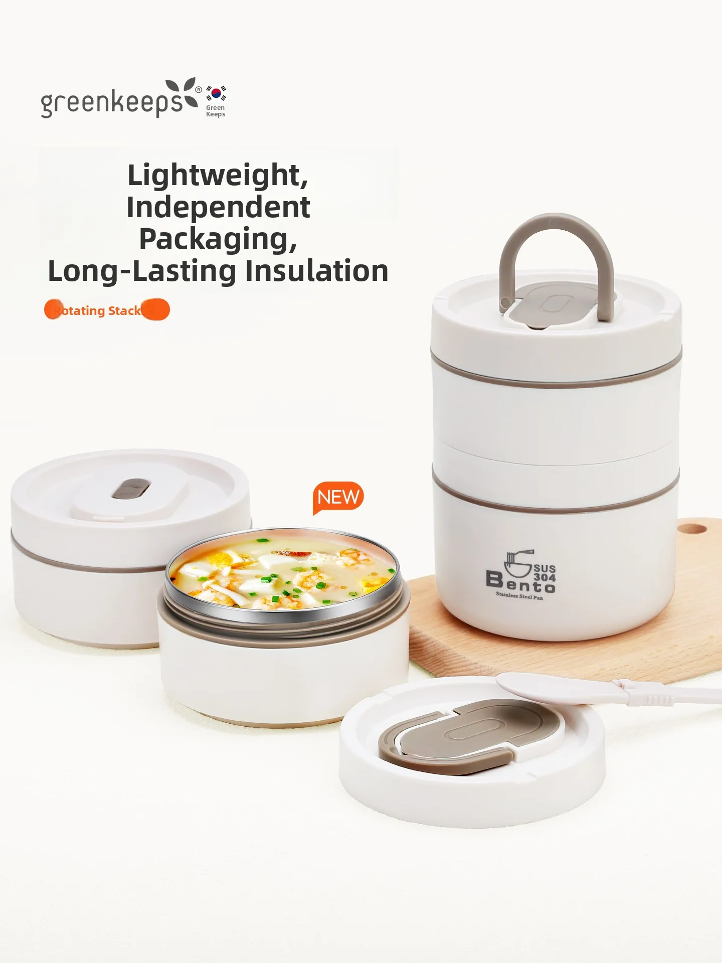 

een Bule Stainl Steel Multi-layer Insulated Lunch Box Convenient Portable Bento Box Long-lasting Thermal Buet for Of...