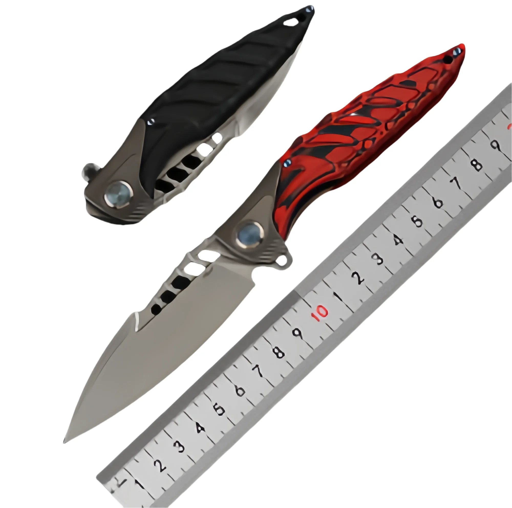 Hot selling High quality knife Folding Knife 154CM(58-59hrc) Blade Material Titanium/G10 Handle Material EDC Tool for outdoor us