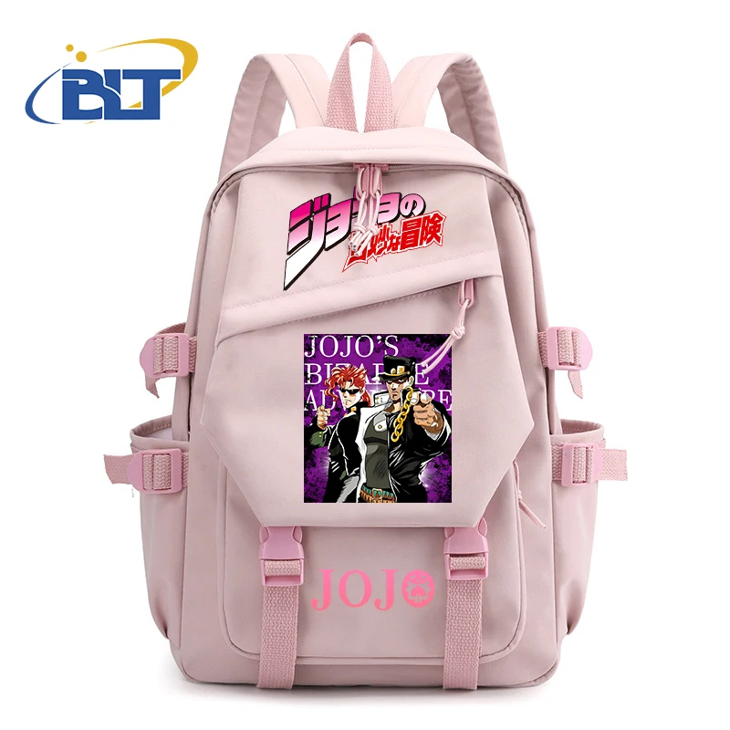 Jojo Bizarre Avontuur Anime Print Student Schooltas Roze Meisjes Rugzak Kinderen Terug Naar School Cadeau