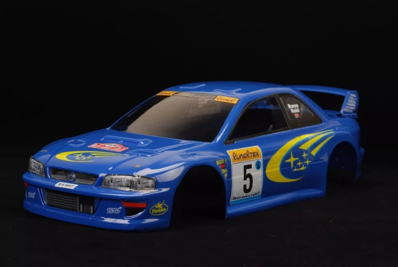 TC099 1/10 Impreza WRC jasne Lexan nadwozie z tylna owiewka, rozstaw osi 257mm RC rajdowy samochód Drift podwozie Tamiya TT-01 TT-02