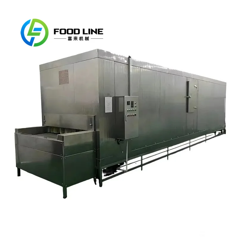 IQF Tunnel Freezer Low Noise Blower System Creates Quiet Operating Environment For Downtown Urban Food Processing Plants