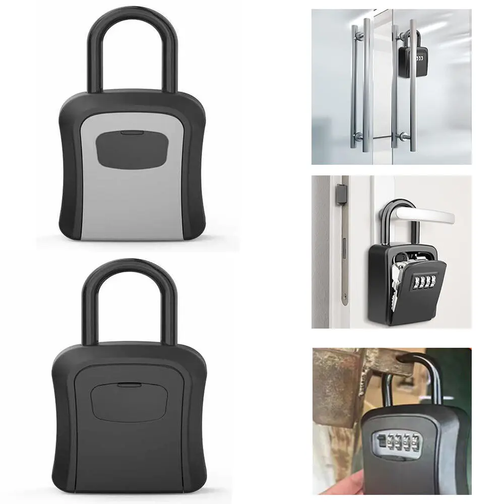 Outdoor 4 Digit Password Key Safe Box High Security Key Safe Secret Wall-mounted Key Box Code Lock