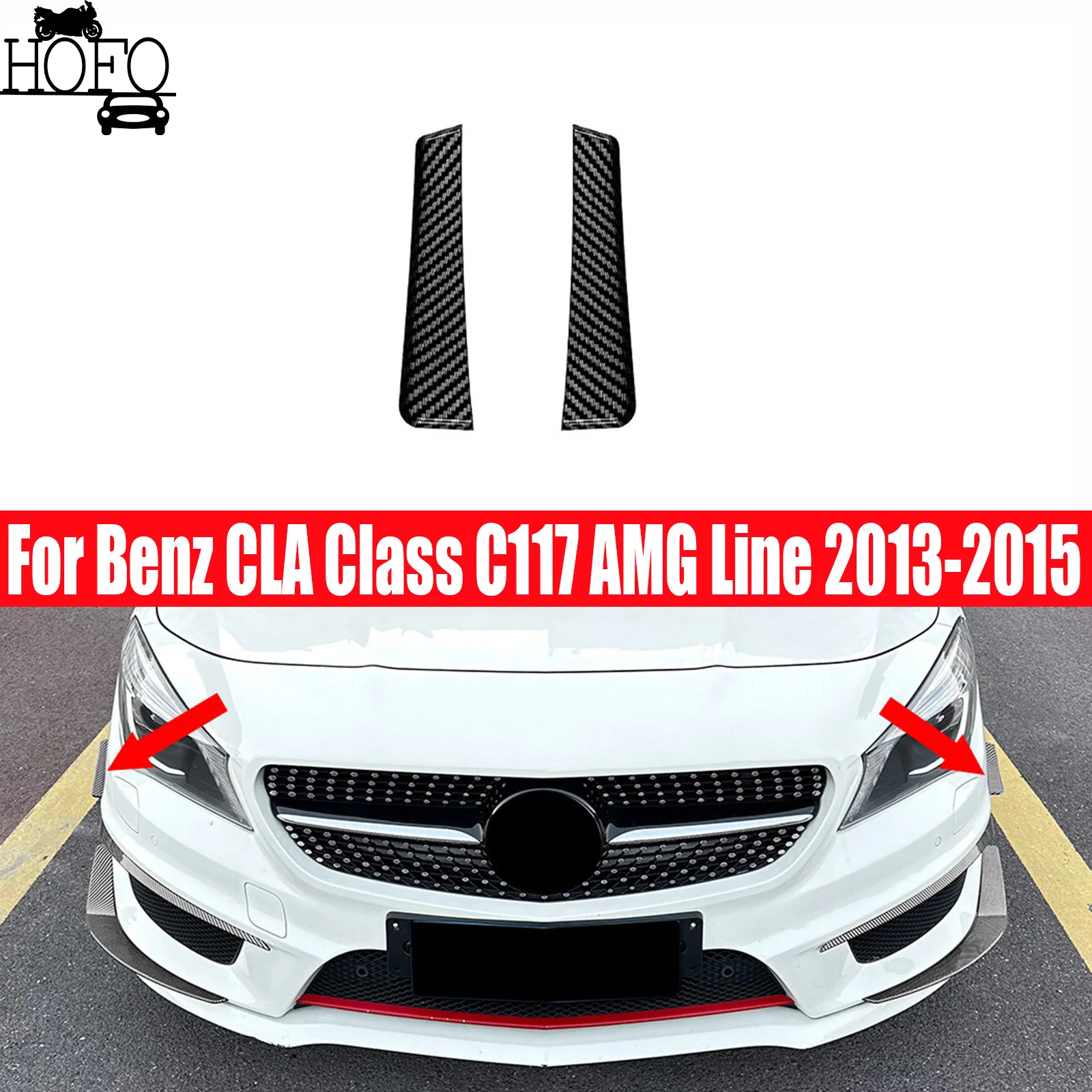 

Front Bumper Side Air Vent Trims For Benz GLA C117 2013-2015 AMG
