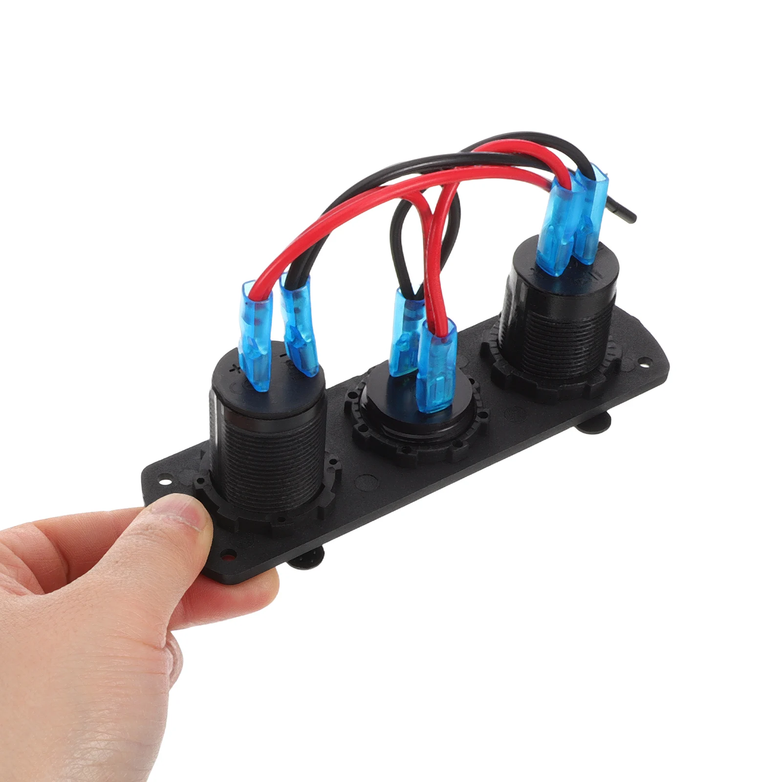 

Dual USB Yacht Switch Controller Voltmeter 12V-24V Car Outlet Panel Central Control for Boat Camper Van Accessories