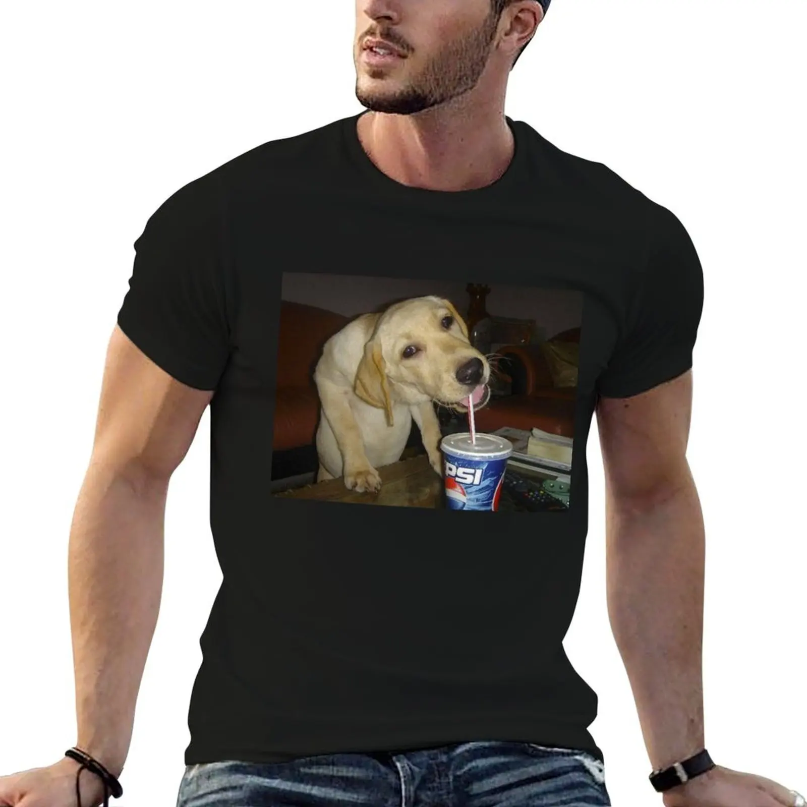 

dog graphic custom pepsi dog shirt the man T-Shirt print t shirt pepsi t with