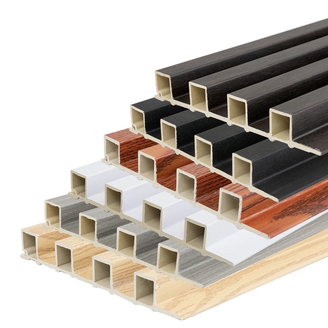 2026 Fire-Retardant Indoor WPC Louver Board Acoustic Auxiliary Fluted Panel Wood Plastic Composite Wall Cladding for Projectprom