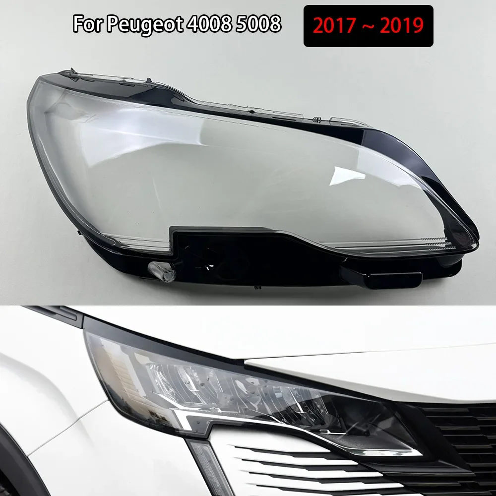 

For Peugeot 4008 5008 2017 2018 2019 Headlamp Cover Transparent Headlight Shell Plexiglass Replace The Original Lampshade