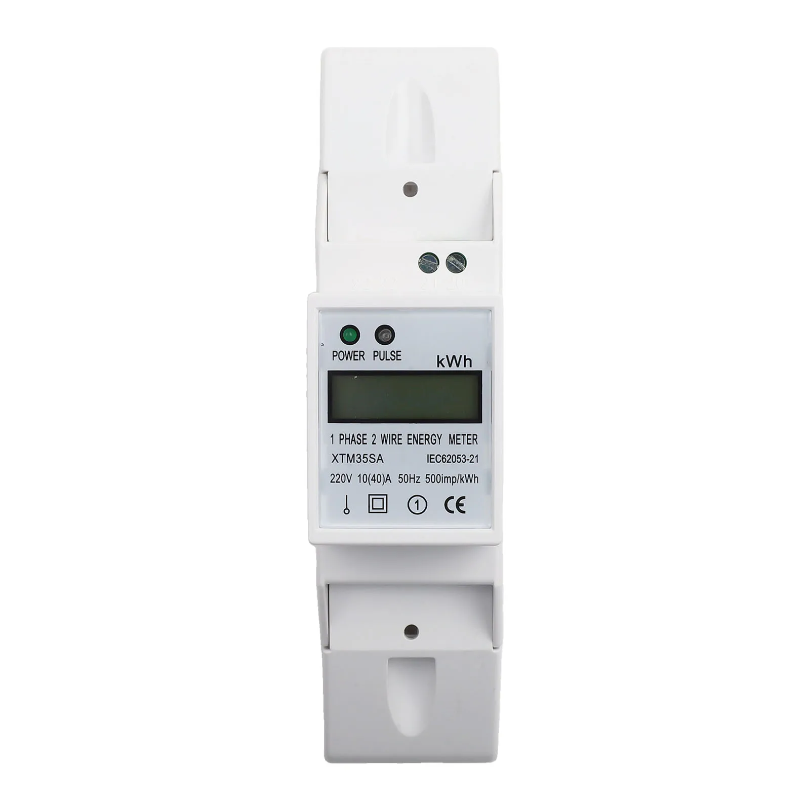DIN-Rail High Accuracy Single Electric Energy Measurement Meter for 40A Consumption DIN Rail Installation DIN-Rail