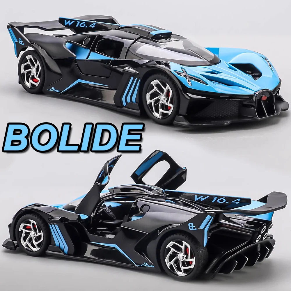 

1:32 Bolide Tourbillon, литые под давлением модели из сплава, миниатюрные игрушки, автомобильные двери, открытый звук, свет, откатные изысканные коллекции украшений