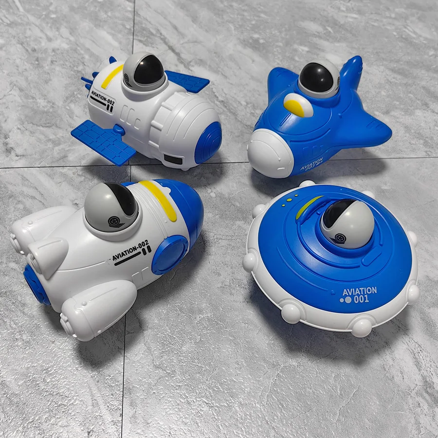 

Children's Space Theme Press Toy Car Set, Press Space Station UFO、 Spacecraft, rockets