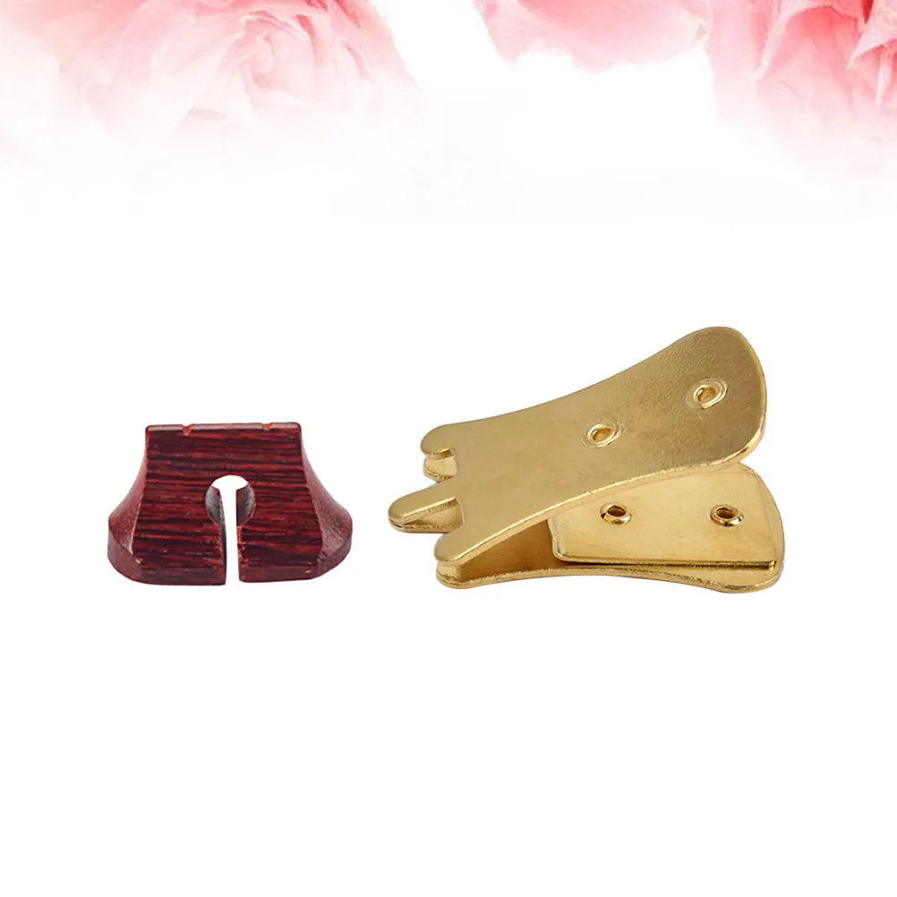 Erhu Mute Golden Silicone Anti Slip Bridge Clip for Volume Reduction Soft Erhu Practice Accessories Fiddle Mute