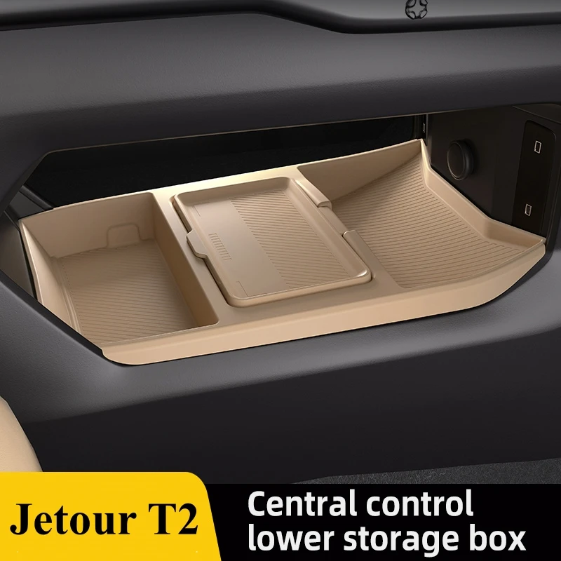 

2024 для ICH·X K3 Jetour T2, силиконовая центральная консоль ниже ящика для хранения, органайзер с центральным управлением, коврик для салона автомобиля