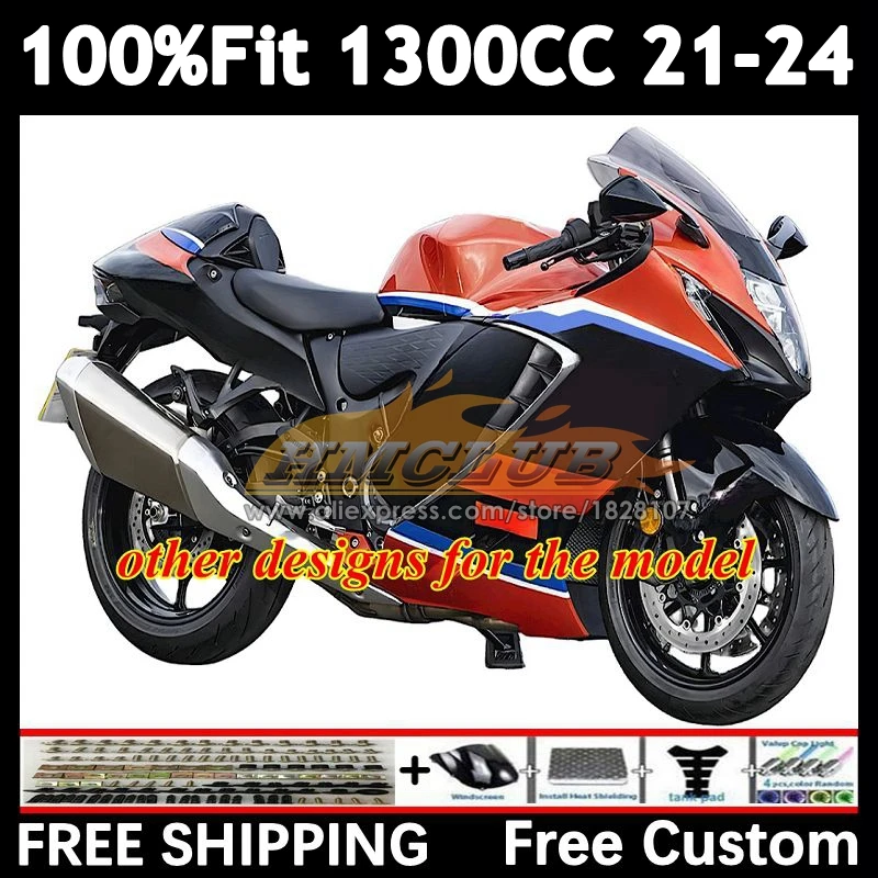 Glossy Black Injection Body For SUZUKI Hayabusa GSXR 1300 CC 2021 2022 2023 2024 40No.33 GSXR-1300 GSXR1300 21 22 23 24 Fairing