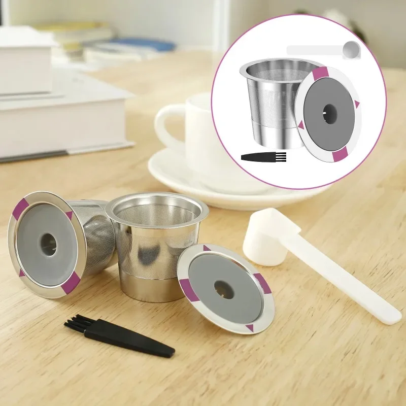 

Refillable capsule Coffee Reusable K-cup Metal Single-hole K-cup Filled Coffee Capsule Cup Coffee Filter Coffee Pod Accessories
