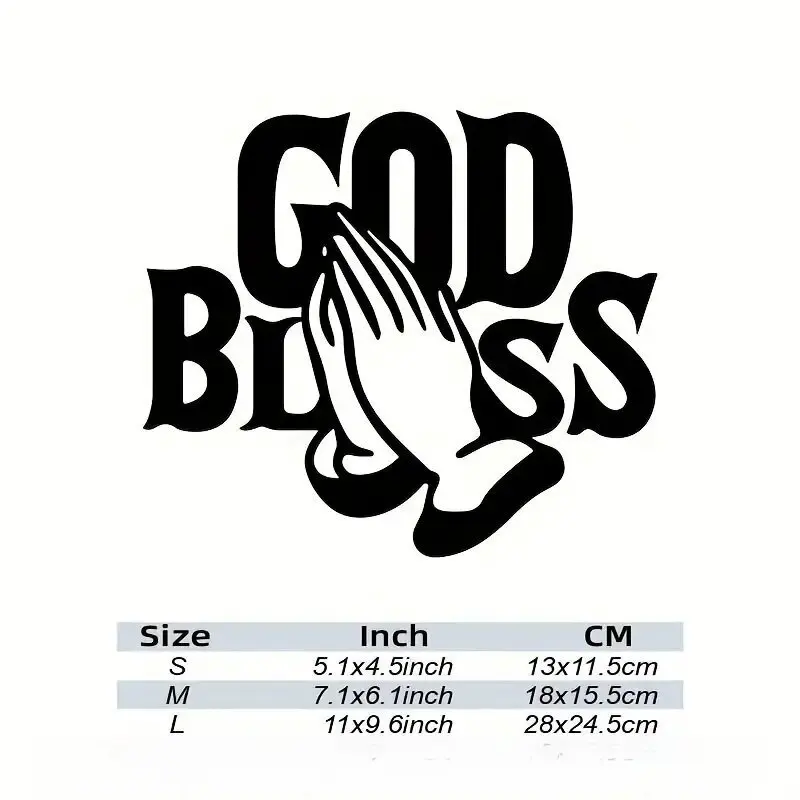 ملصقات "بارك الله" ، ملصق فينيل مقاوم للماء ، ملصقات السيارات ، أظهري إيمانك بالمسيح #2