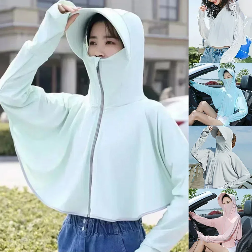 

For Outdoor Activities Loose Fit T-Shirt Breathable Ice Silk Turtleneck Regular Length Solid Color T-Shirt Turtleneck Design