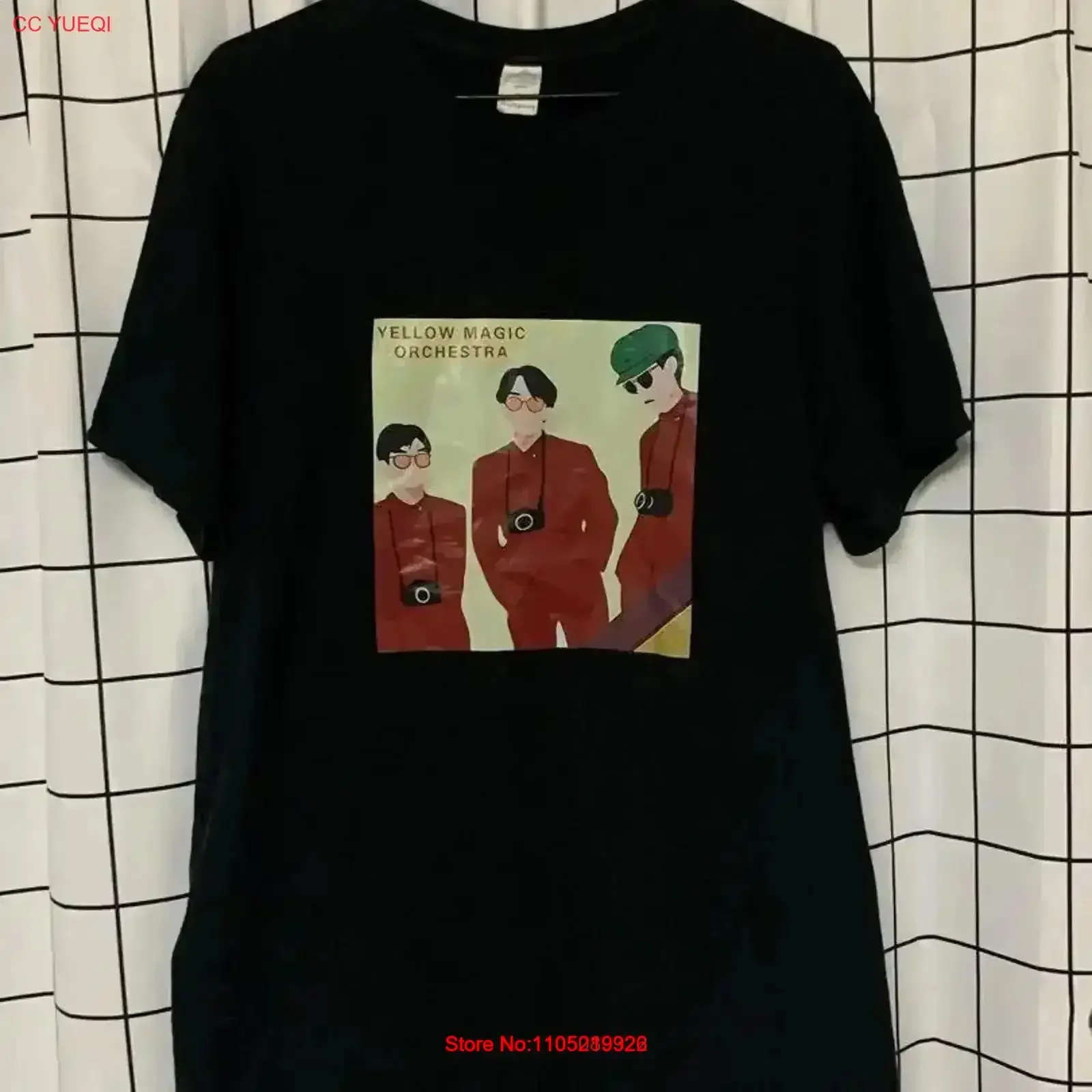 

Ymo Jacket Print T Shirt Ryuichi Sakamoto vintage Washed Stretched Casual streetwear Soft Slightly designer clothes vintage