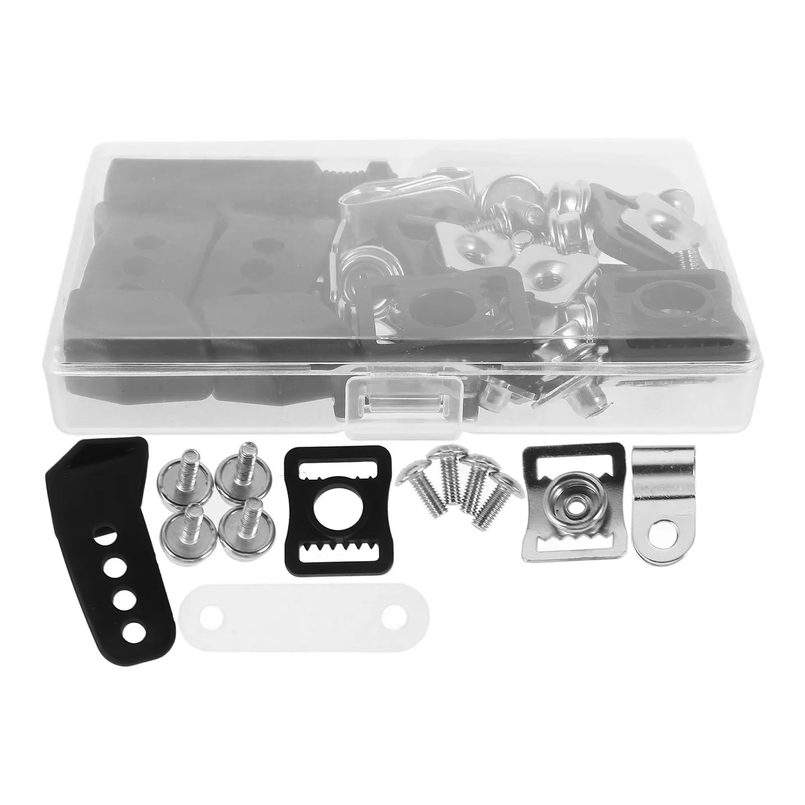 

49Pcs Universal Repair Kit Sports Hardware Visor Clips Screws Nuts Rubber Gasket Screwdriver Chin Strap
