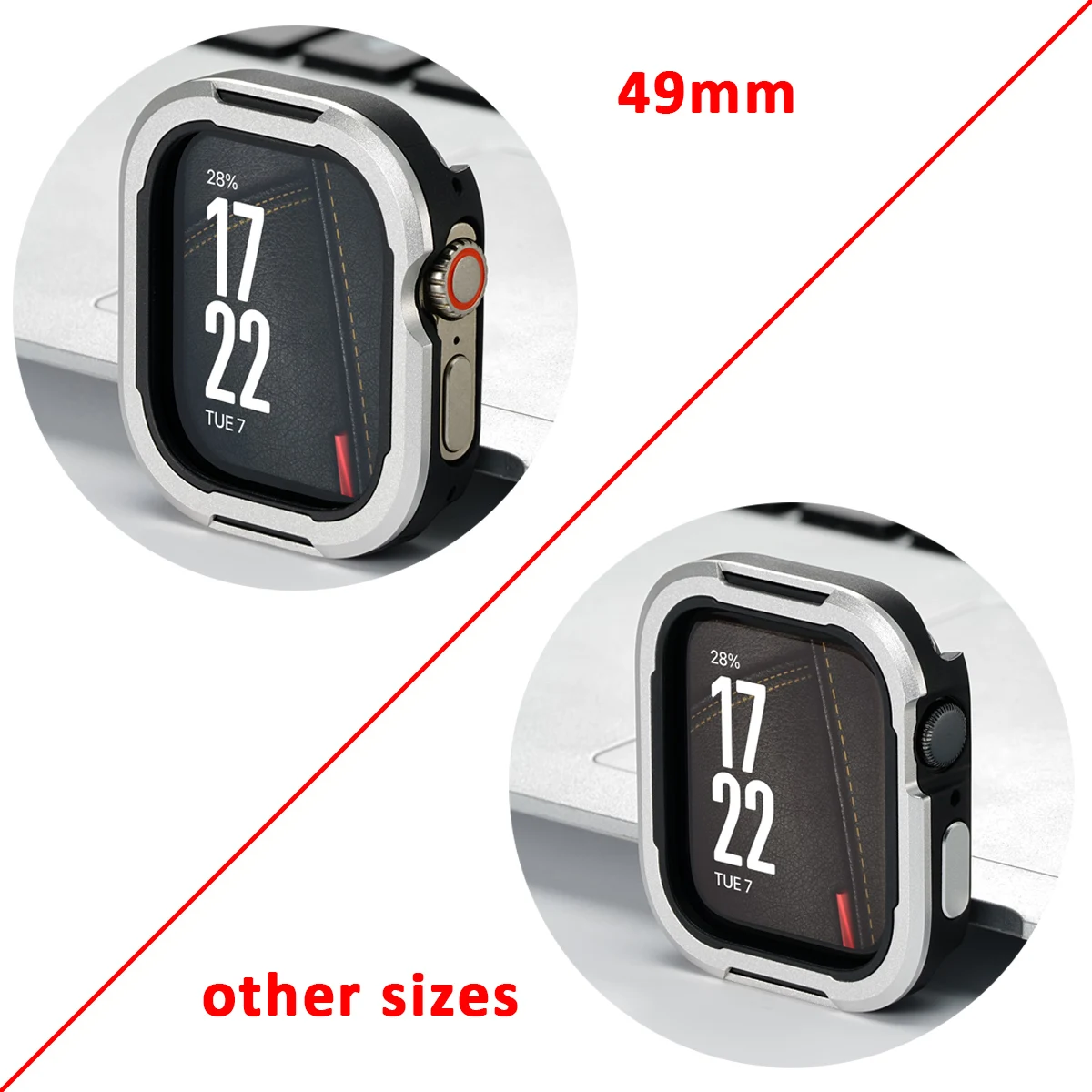 Alloy+TPU Cases for Apple Watch ultra 3 2 49mm series 11 10 42mm 46mm Rugged Cover Bumper for iwatch 9 8 7 6 5 4 41 45mm 44 40mm