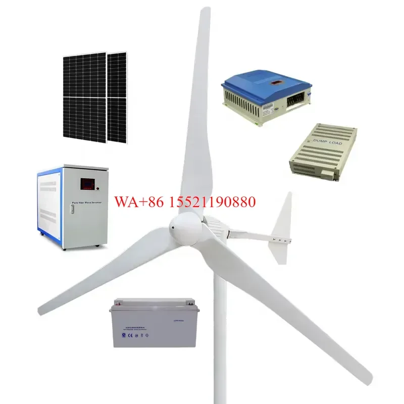 WMWMNU for 2KW Wind Turbine Generator Residential Wind Power Generation System Free Energy