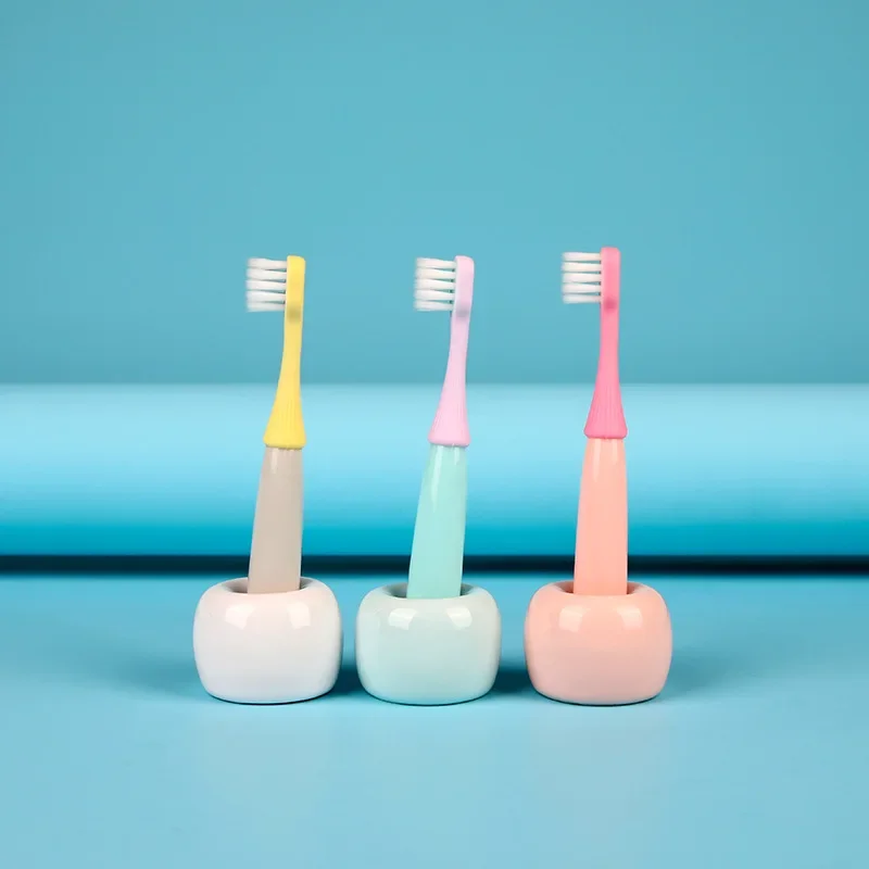 3Pcs/set Kids Ultra-thin Soft Toothbrush Travel Portable Eco-friendly Fiber Tooth Brush Antibacterial Oral Hygiene Care