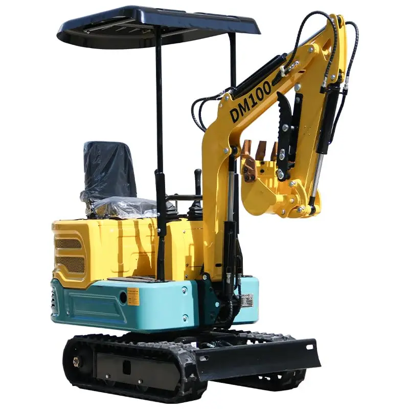 Excavator Mini 1 Ton Khusus untuk Penggalian Parit dengan Penjepit Mekanis di Atap, Stok AS, Bersertifikat CE/EPA/EURO5