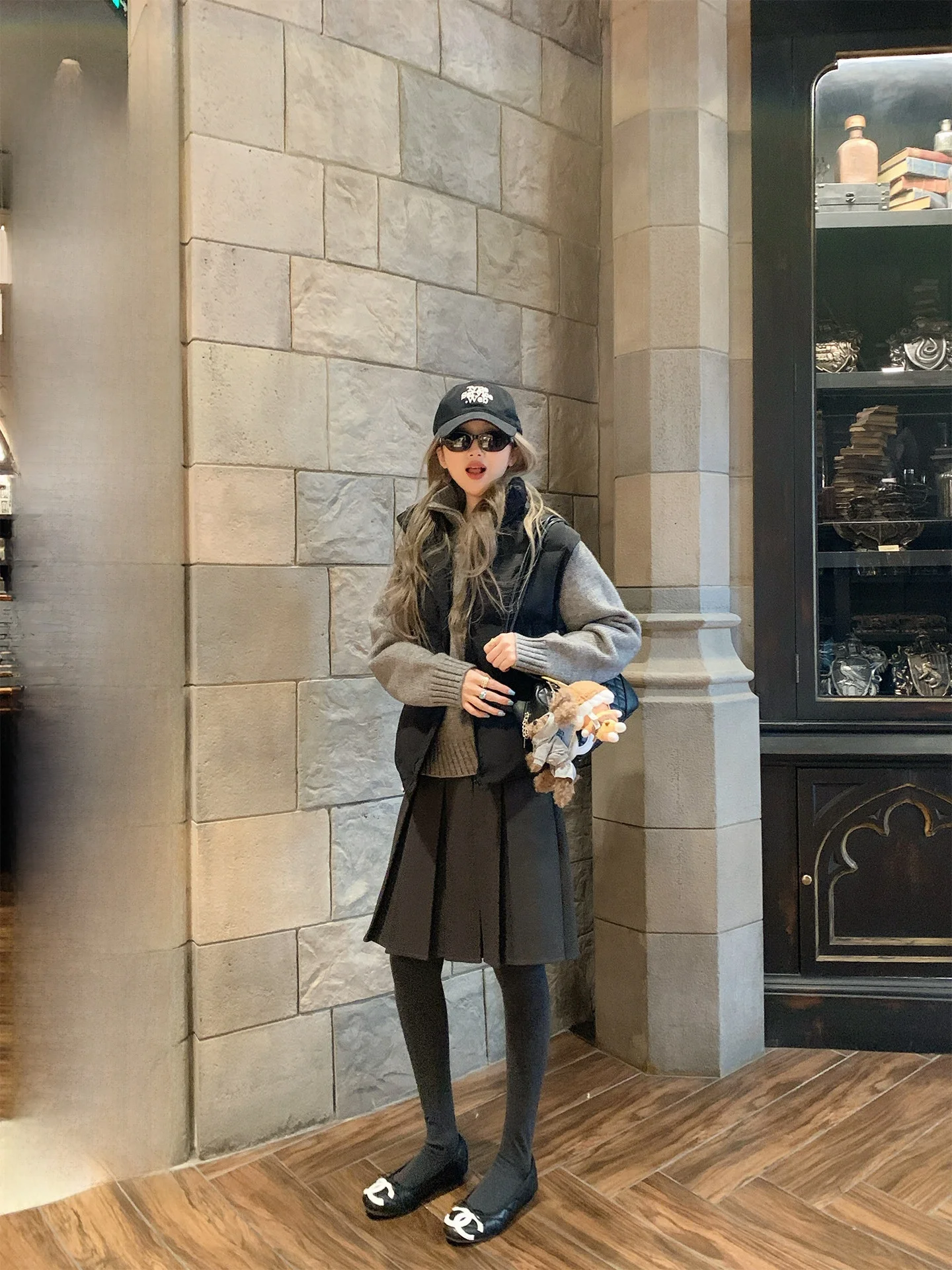 

Зимний свободный женский вязаный свитер с воротником на молнии 9C: уютный, теплый, модный, повседневный, для поездок на работу, Зима 2025